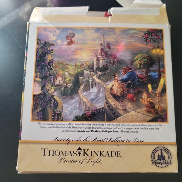 Thomas Kinkade Disney Beauty And The Beast Falling In Love 1000 Piece - Picture 2 of 3